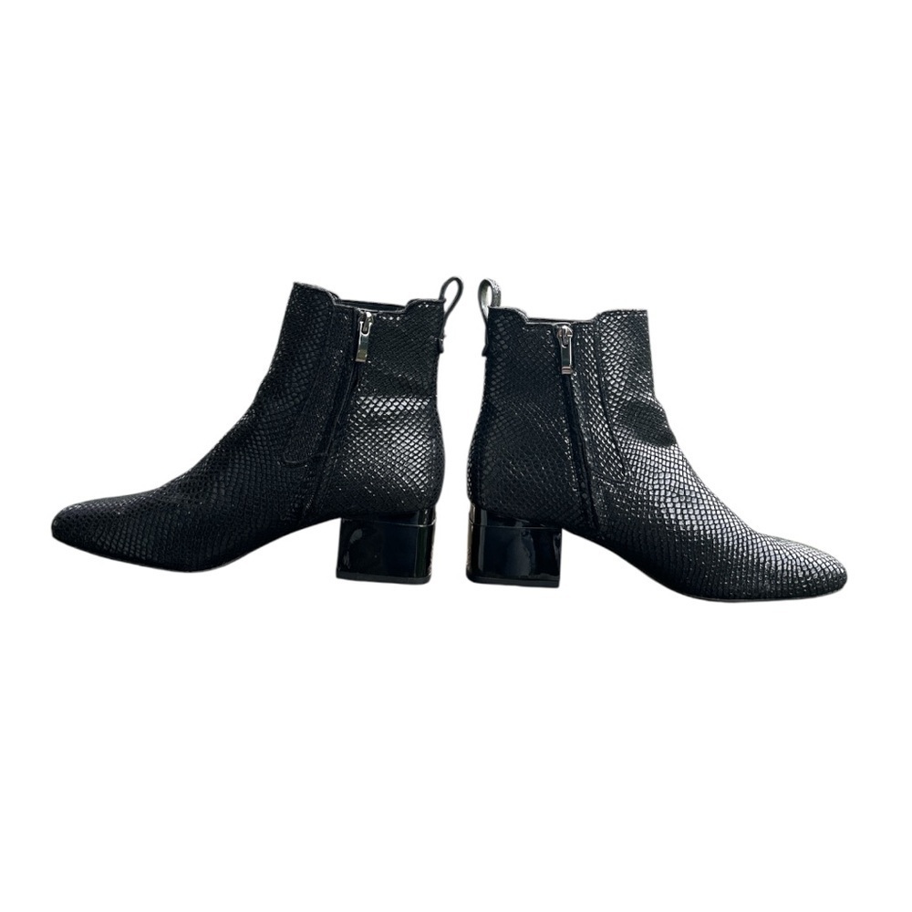 Franco Sarto Waxton Black Snake Print Ankle Boots Size 8.5 - Picture 12 of 12
